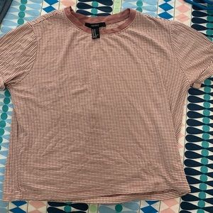 forever 21 mauve striped crop top!